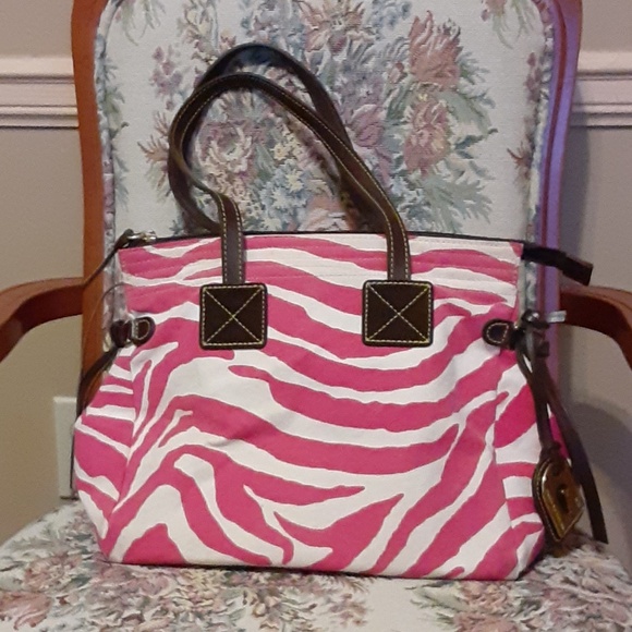 Dooney & Bourke Handbags - Dooney & Bourke Canvas & Leather Shoulder Bag